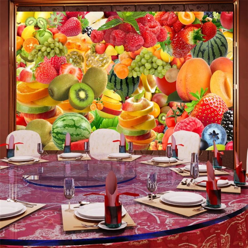wellyu Simple and modern fruit TV background wall custom large mural green silk cloth wallpaper papel de parede para quarto