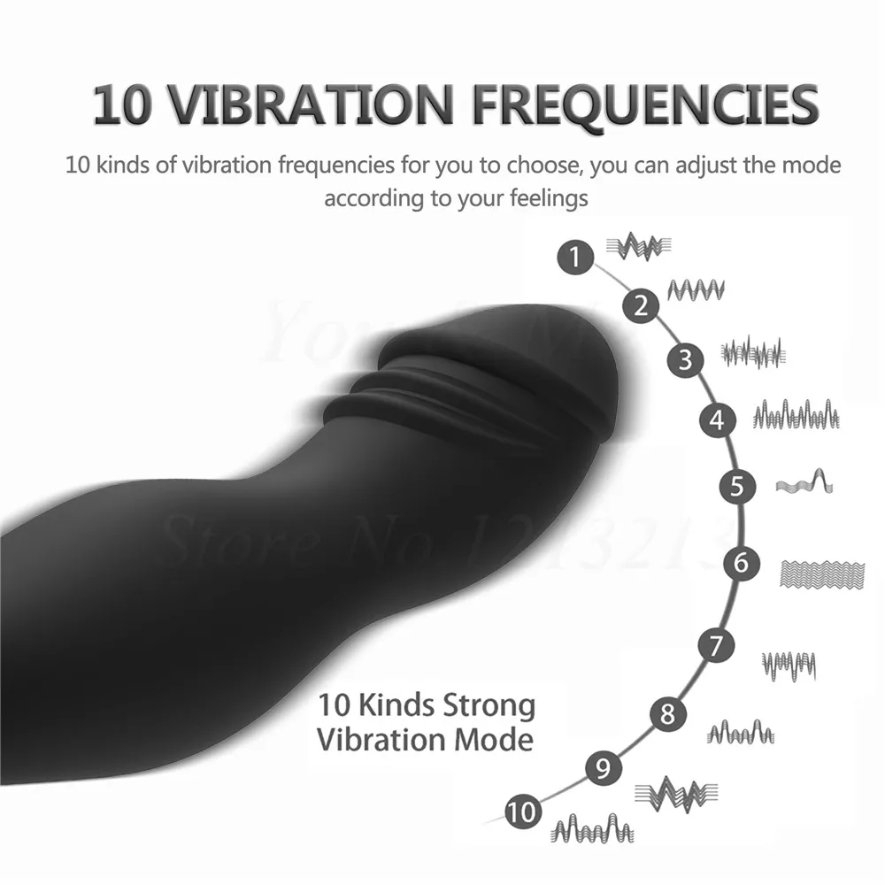 10 Modes Wireless Remote Realistic Dildo Vibrator Butt Plug Male Prostate Masturbator Anal Vibrator Sex Toys For Women Man Gay