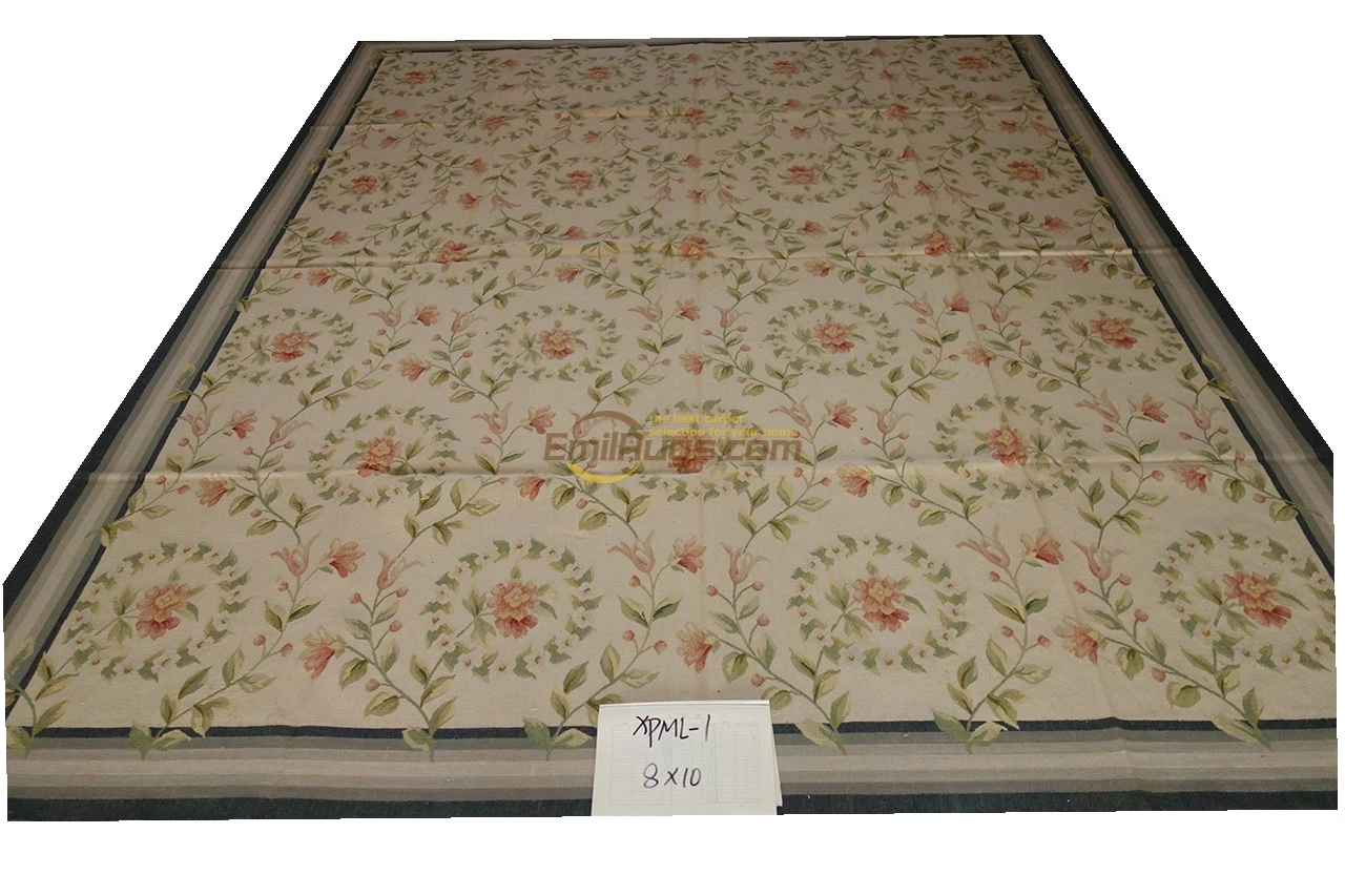 

xpml-1 8x10 ' Hand Knotted Aubusson Rug Wool Carpet Home Decoration Bedroom Rug gc8aubyg13