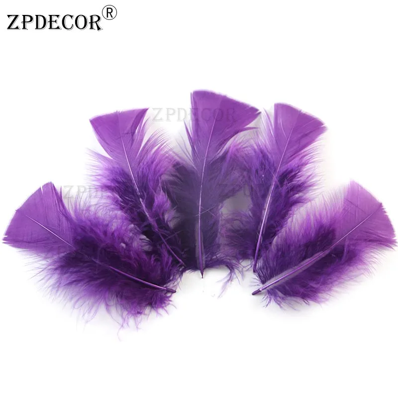 ZPDECOR Turkey Flat Feathers 5-10cm/2-4 Inch Wild Turkey Feathers for Crafts DIY Home Decor
