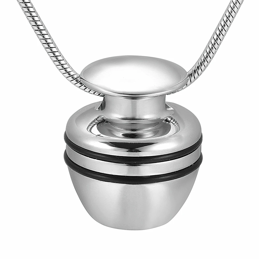 IJD9896 Personalized Memorial Urn Locket Jewelry Hold Human/Pet Cremation Ashes Keepsake Stainless Steel Funeral Urn Necklace