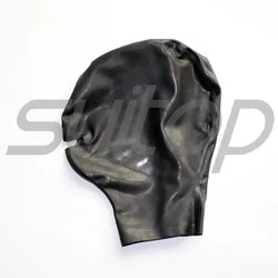 Suitop latex Hoods Open mouth only with back zip