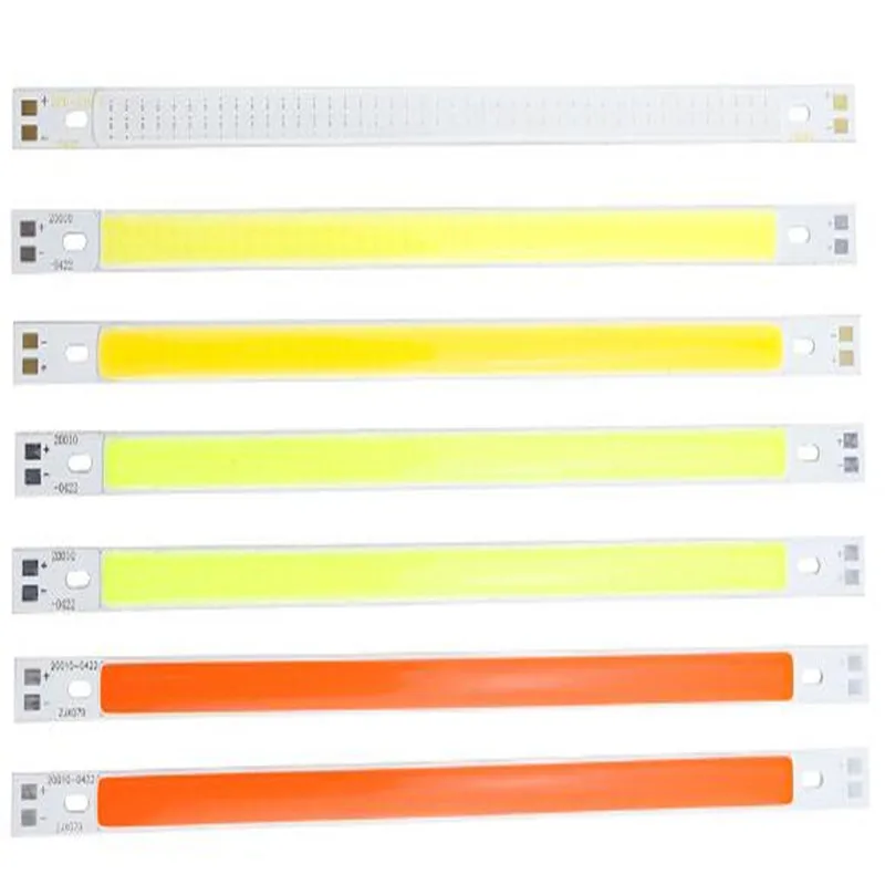 5pcs 10W LED CAR COB daytime Running Light 200*10mm White Warm White Red Green Blue 12-14V 830mA LED Chips lamp Free shipping