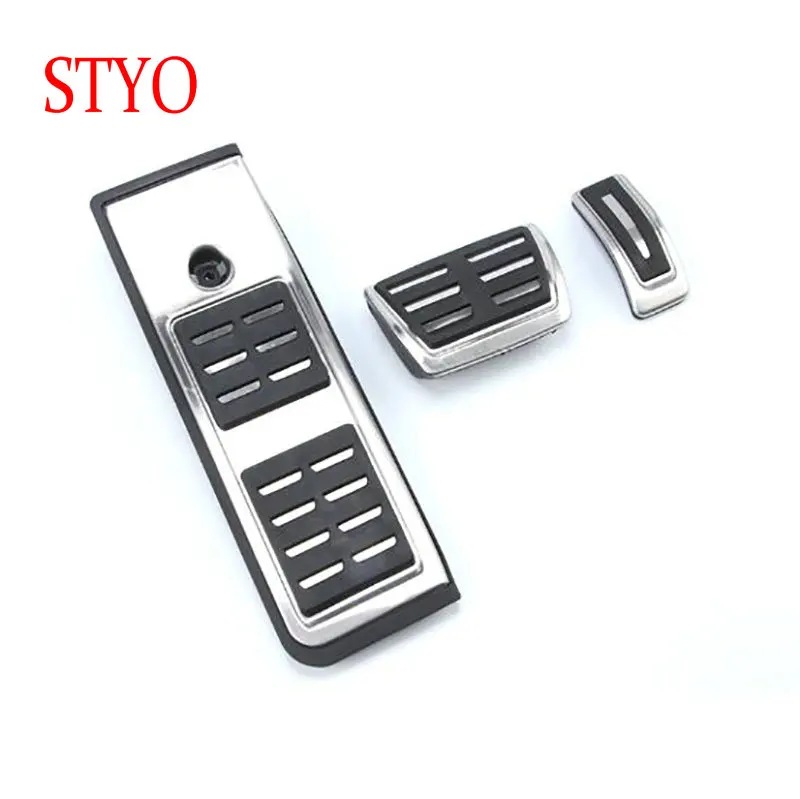 STYO For LHD Audii A4 2018 2019 A5 2017 2018 2019 Stainless steel Gas Brake pedal Cover Car AT Pedal