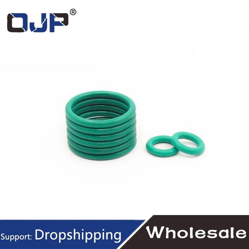 Rubber Ring Green FKM O ring Seal 4mm Thickness OD62/78/90/95/100/105/120/125mm Rubber O-Ring Seal Gasket Ring Washer