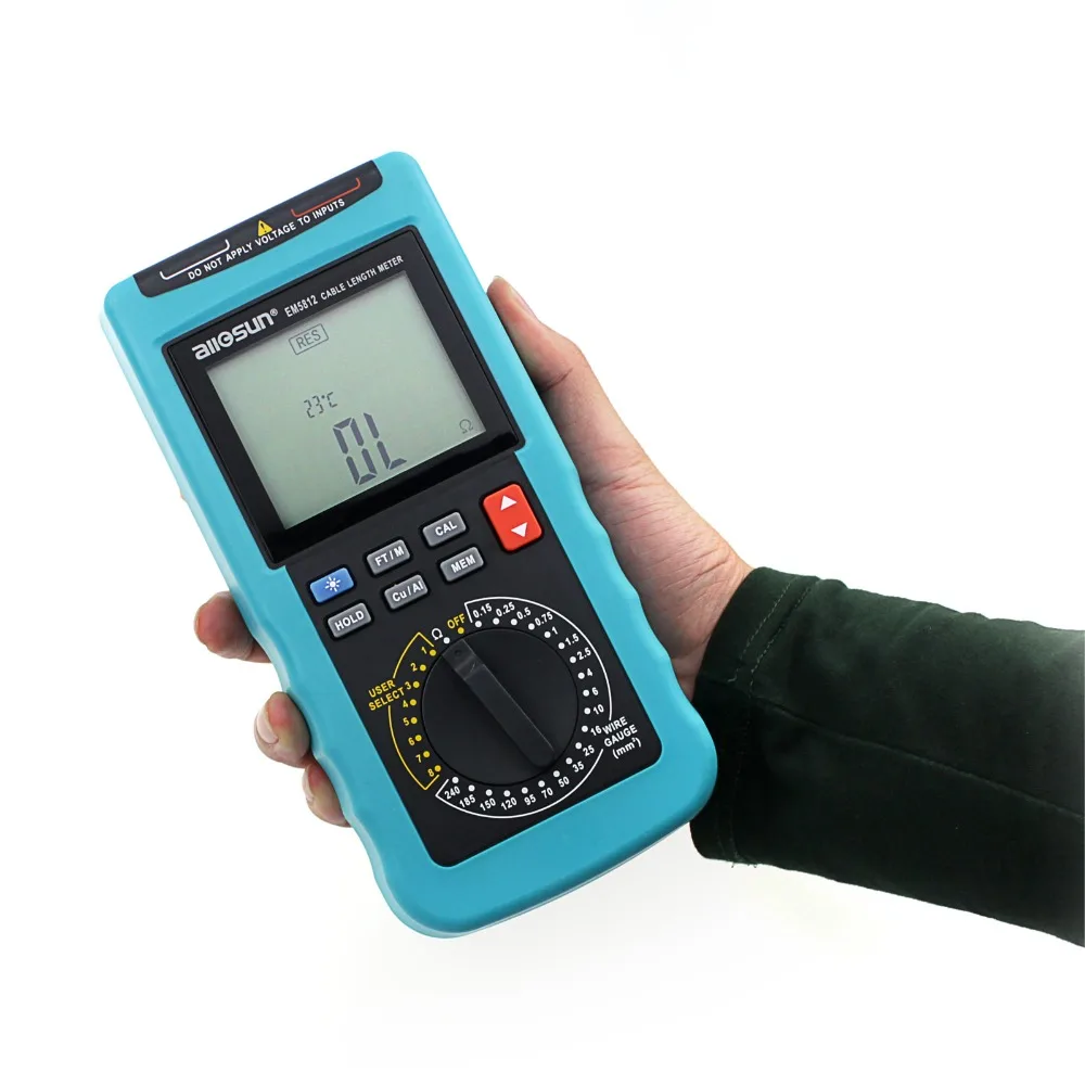 Modern digital cable length meter PC Data Network LCD Digital display automatic temperature compensation all-sun EM5812