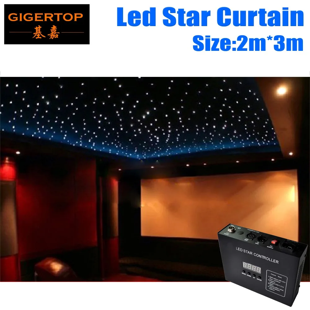 

Fireproof 2M*3M Light Curtain Led Star Curtain 90V-240V RGBW Color,LED Star Cloth Wedding Backdrops Led Curtain Iron O Ring