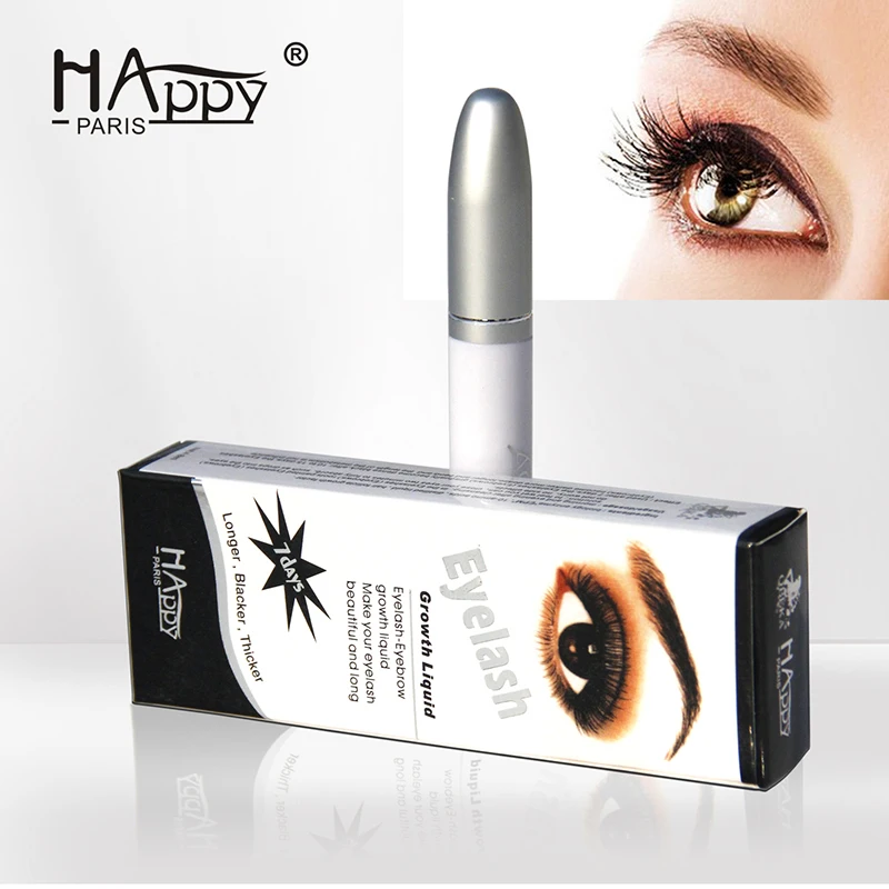 2PCS Happy Paris Eyelash Growth Serum Eyelashes Extension Enhancer For Short Lashes Chinese Lash Serum Natural No Side Effect