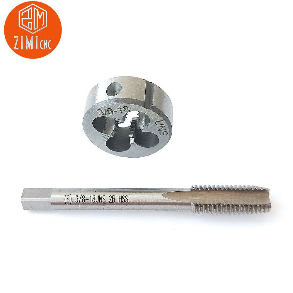 1pcs 3/8-18 tap + 1pcs Die CNC tool cutting billet drilling inserts HSS