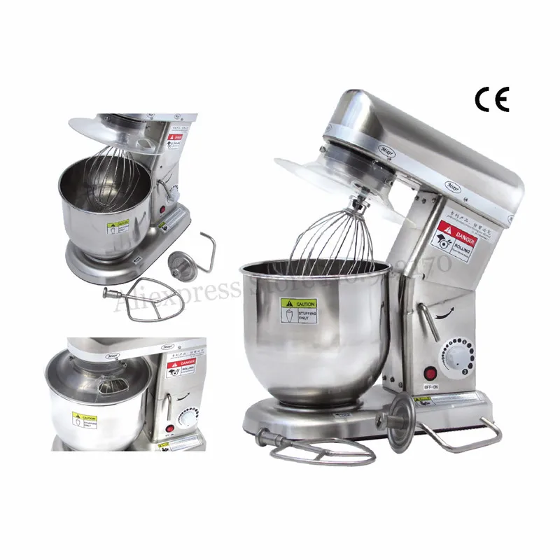 

10L 220V-240V Household Commercial Dough Kneading Mixer Egg Beater Kitchen Aid Mixer Stainless Steel