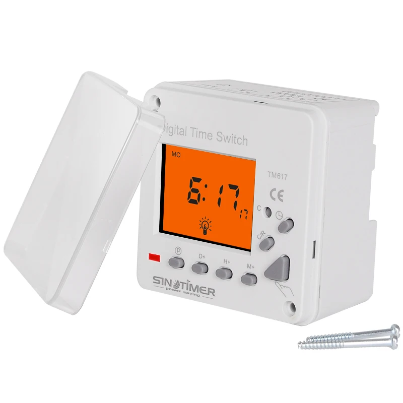 TM617 220V 230V 110V AC Electronic Digital 7 Day Weekly Electronic Programmable Timer Switch Time Relay Clock Control Blacklight