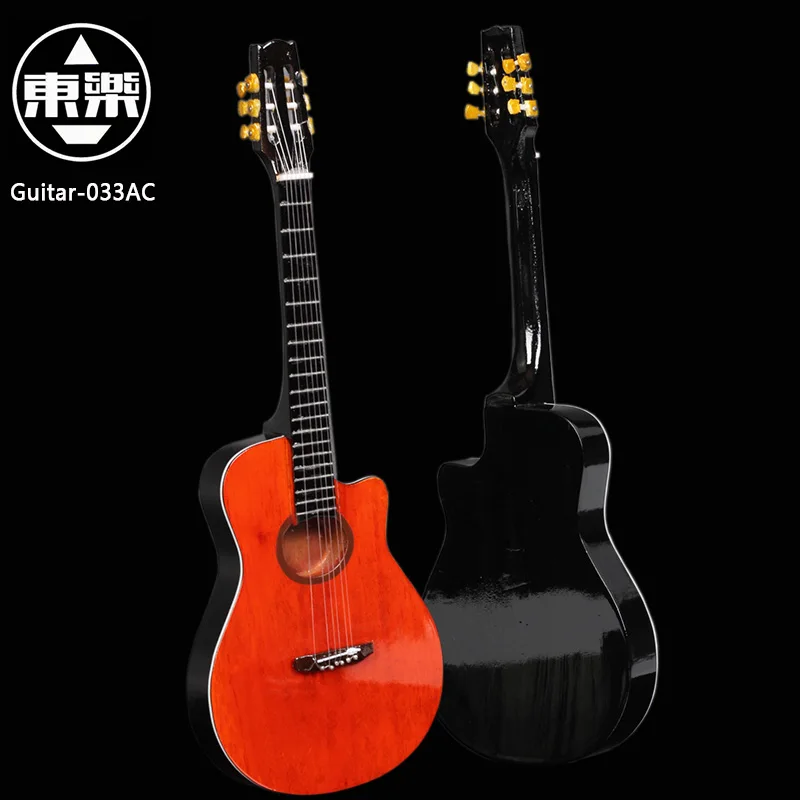 

Wooden Handcrafted Miniature Guitar Model guitar-033AC Guitar Display with Case and Stand (Not Actual Guitar! for Display Only!)