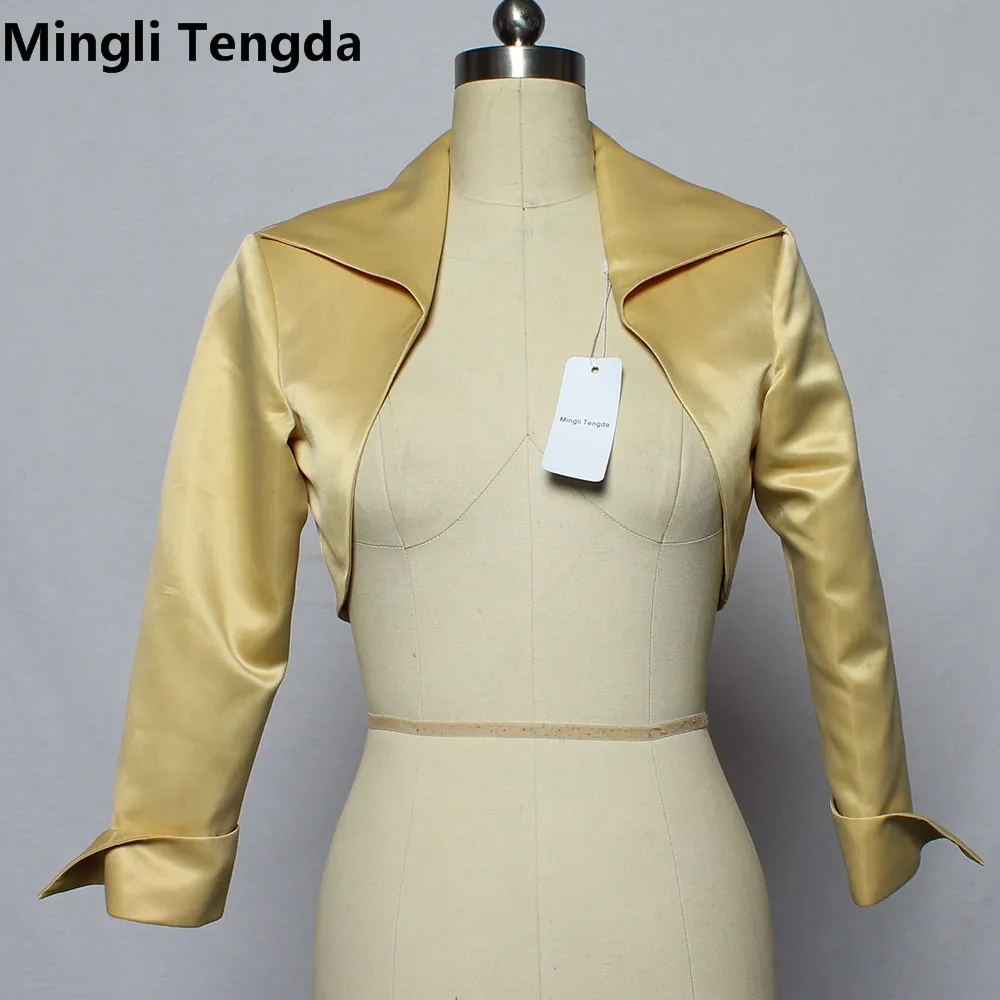 Mingli Tengda-Chaqueta de boda con manchas doradas, chal de novia, gorra, Bolero nupcial, envoltura de Bolero, abrigo de boda, capa de manga larga para mujer