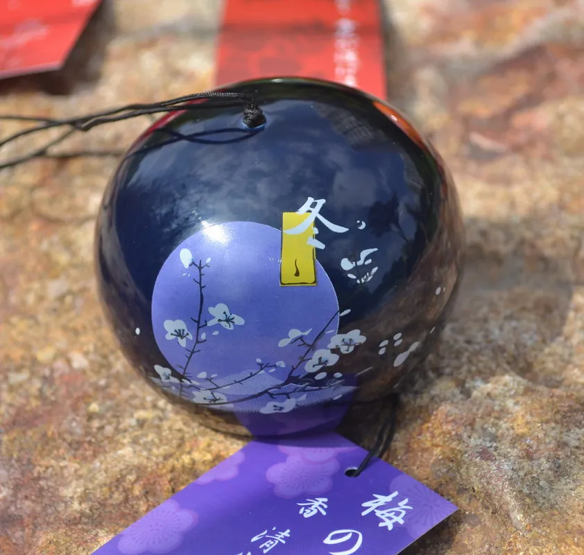 Ceramic Japanese Wind chimes Lucky bells hanging decorations Bless the windchimes
