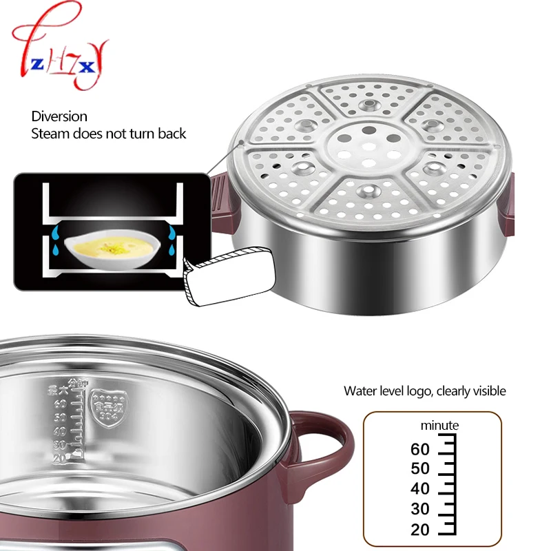 Home use 8L electric steamer Bun Warmer 800W Cooking Appliances Food Warmer Steamed Steamer 220V 1pc