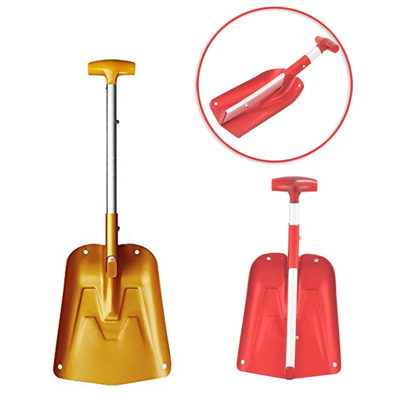 Aluminum Garden Collapsible Snow Shovel Car Lightweight Outdoor Travel Trunk Foldable Handle Brush Tool Sand Beach Spade Trowel