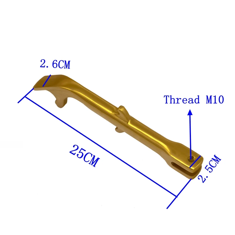 MoFlyeer Motorcycles Aluminium Alloy Kickstand  250mm Kick Side Stand Motorbike Scooter Street Standard