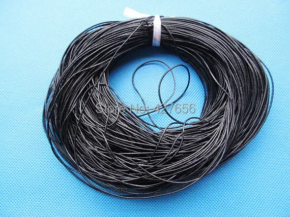 50Yds 1mm Black/Brown Genuine Leather Cords String Rope,Jewelry Beading String,For Bracelet & Necklace,DIY Jewelry Accessory