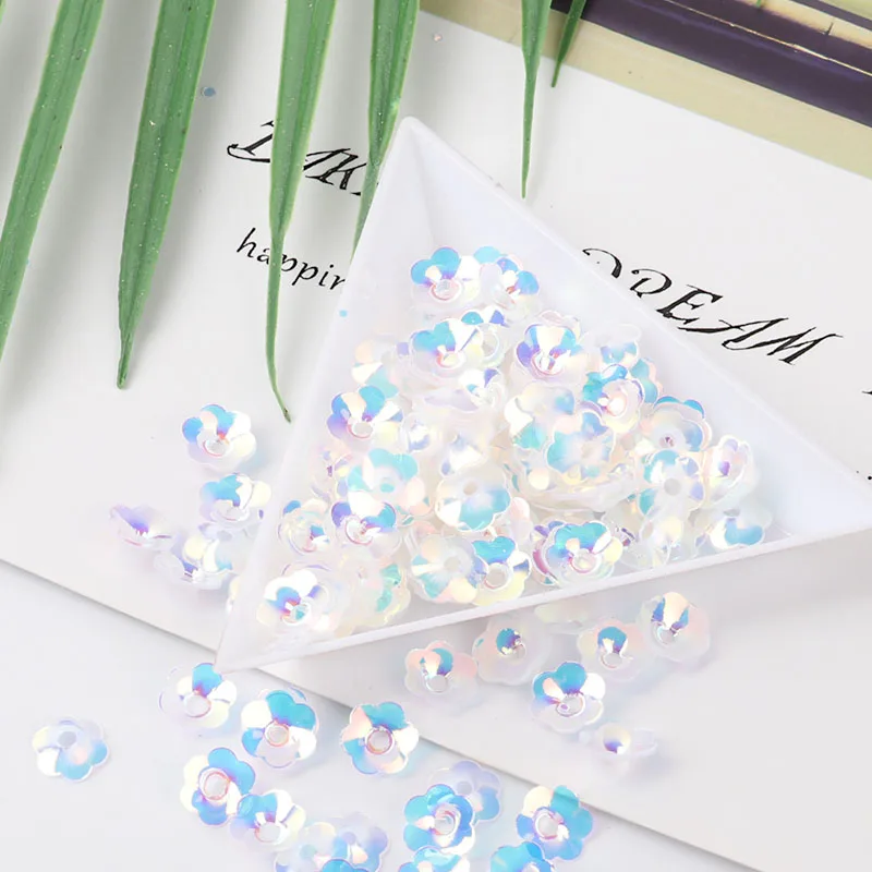 NEW!!! 10g/Pack Blue Crystal Sequin PET Round Flower Plum Rectangle Sequins for Craft ,Gift bag Decro,DIY Sewing Accessories