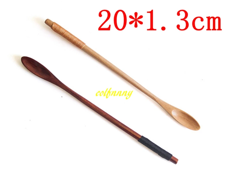 

100pcs/lot 20*1.3cm Wooden Honey Spoon for Honey Jar Long Handle Mixing Spoon Coffee Stirrer Natural Wood TEA Spoon