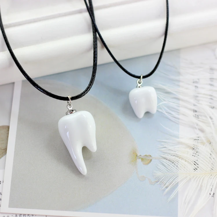 female clavicle ceramic necklace chain contracted pendant accessories temperament brief paragraph  #1025