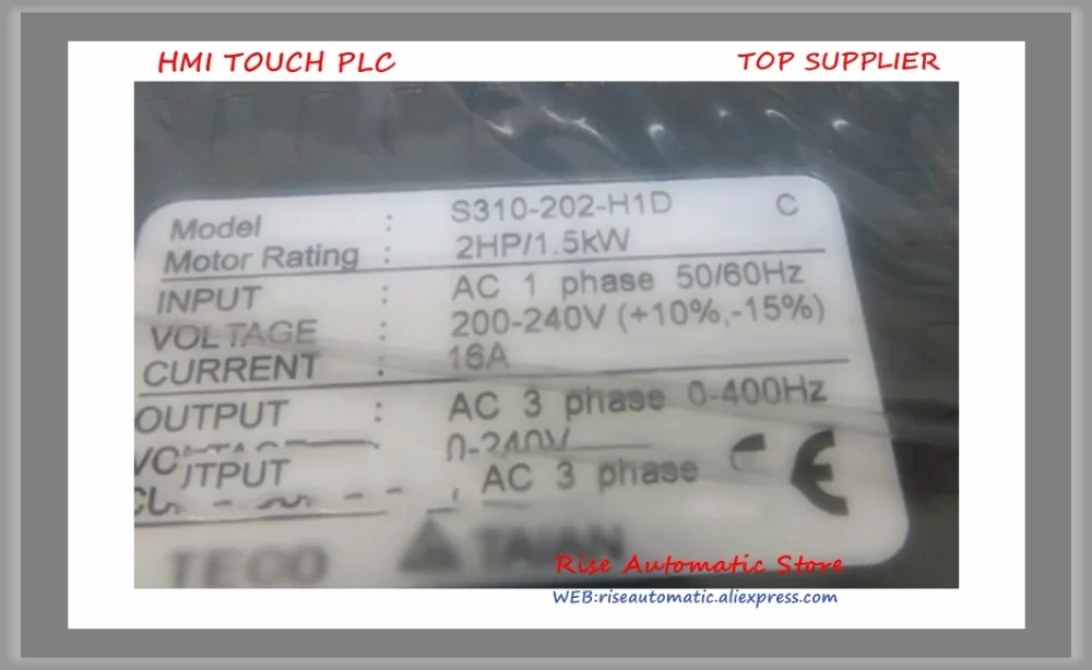 Imagem -03 - Vfd Frequency Inverter ac S3102p5-h1d S310-201-h1d S310-202-h1d S310-2p5-h1bcd S310-201-h1bcd S310-202-h1bcd Novo