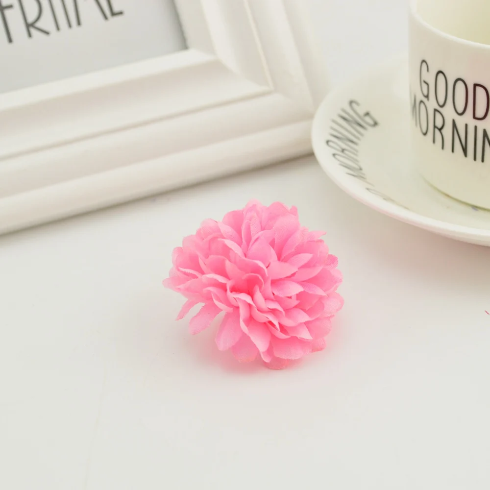 5CM 20 Stück Mehrschichtige Seiden-Chrysanthemenköpfe Künstliche Blumen Günstig für Heim- und Hochzeitsdekoration DIY Kranz Brautstrauß – Detail 19