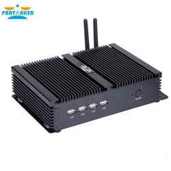 Partaker I2 Intel Celeron 1037u Industrial PC 1007u HDMI 4 RS232 Dual NIC 2 LAN 8 USB WiFi Rugged Computer