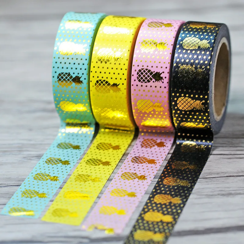 New Foil Washi Tape Scrapbooking Tools Cute Decorative Cinta Adhesiva Decorativa Japanese Stationery Washi Tapes Scrapbook Mask