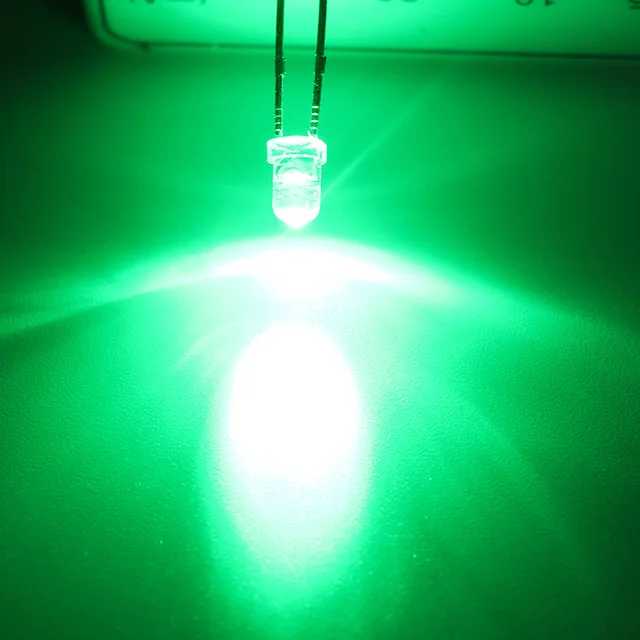 Free shipping 1000pcs Green LED 5MM Green light-emitting diode Green turn Green