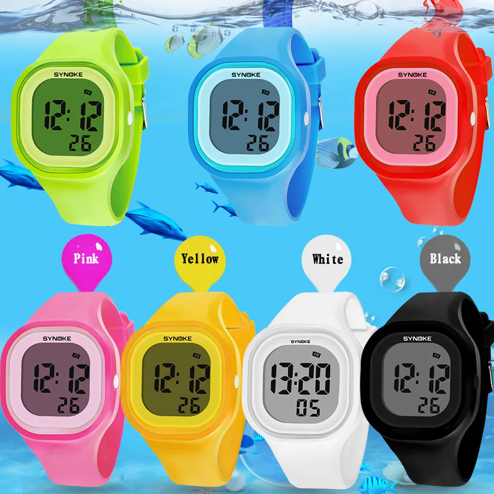 Children's Watches Over 12 Years Old SYNOKE Brand Digital Watch Waterproof Students Boys Watch Sports WristWatch For Girl Kid