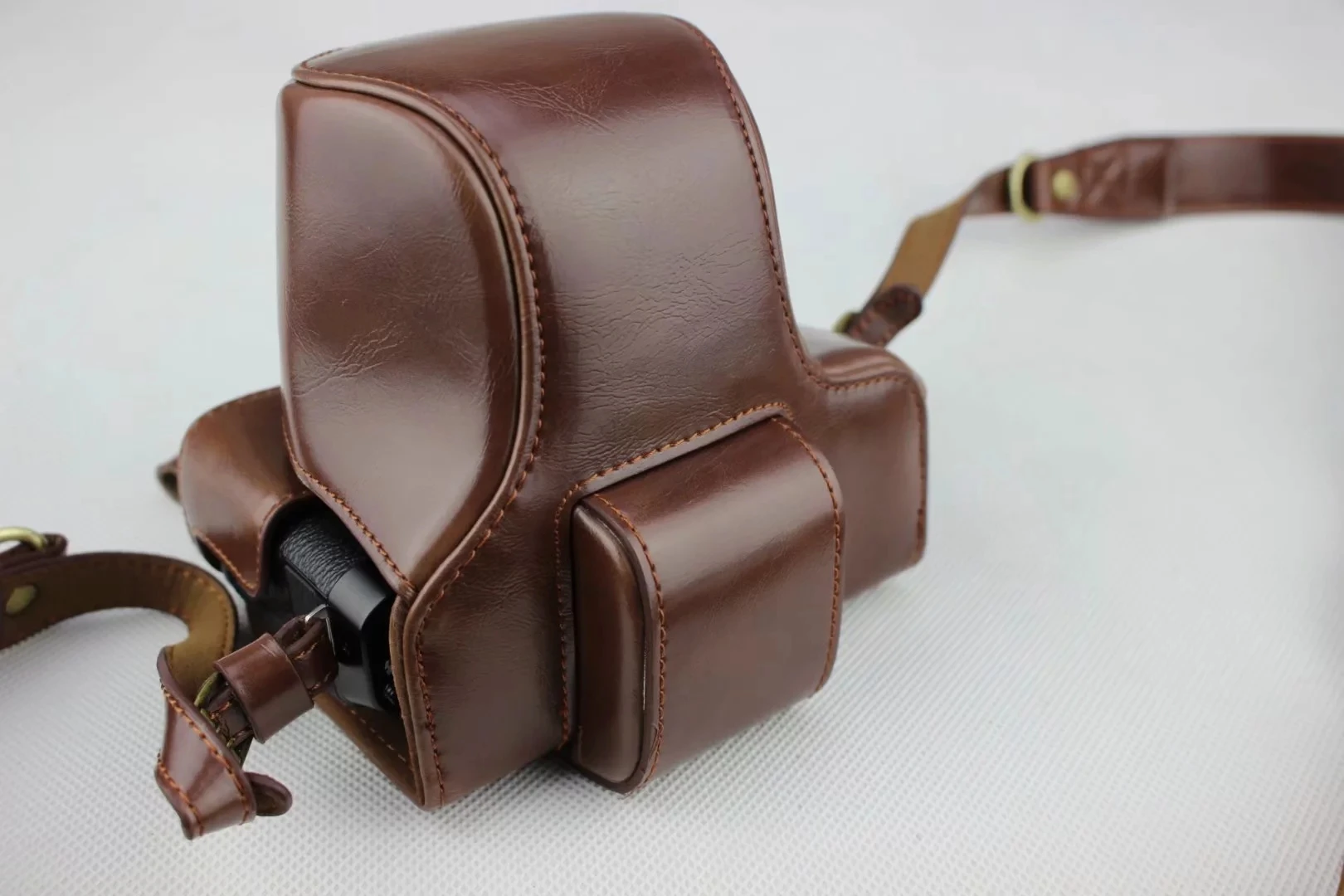 Роскошный чехол для камеры из искусственной кожи для Fujifilm X-T100 XT100, защитный чехол для камеры с отверстием для аккумулятора