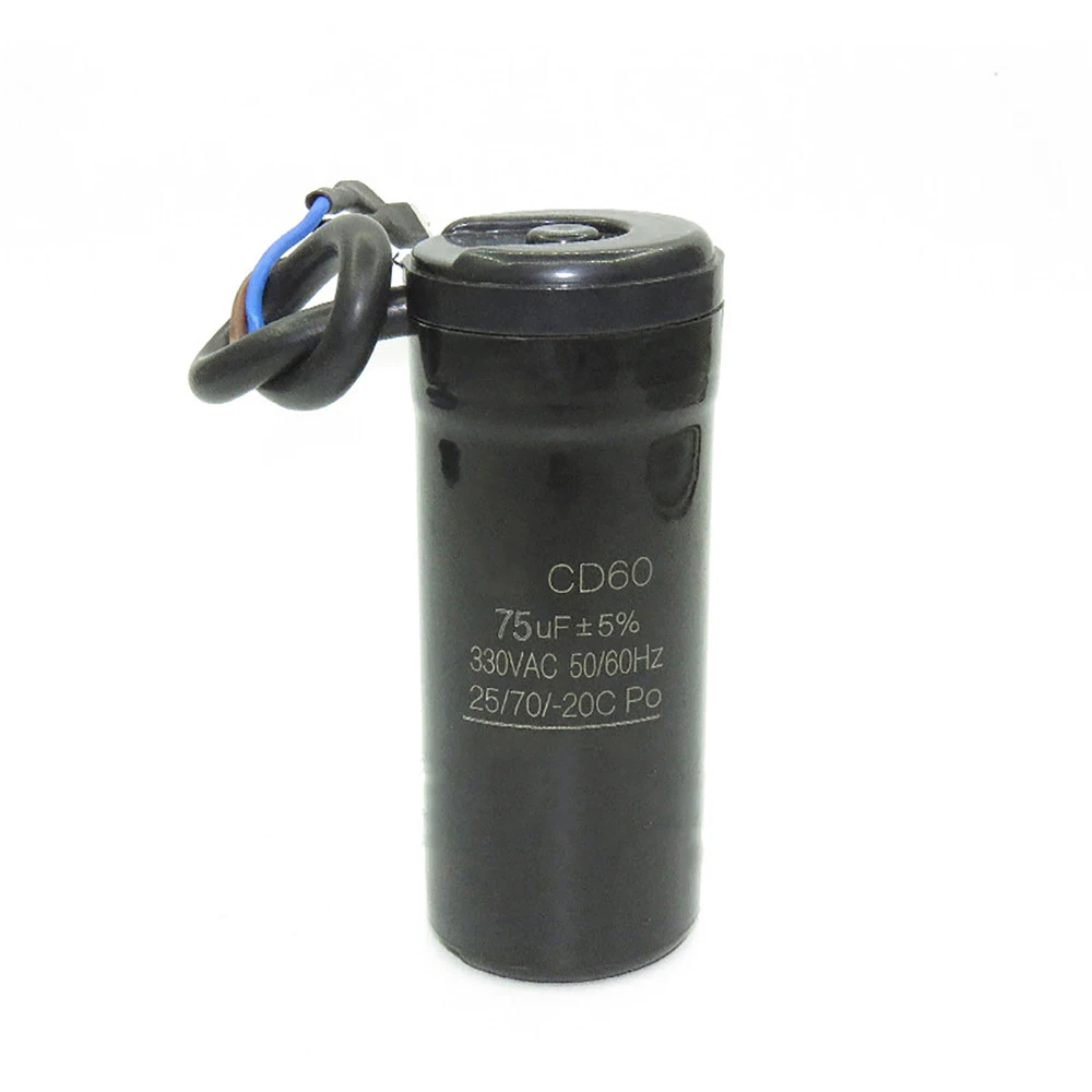 Motor Start Capacitor 330VAC CD60 50HZ 60Hz 47UF,64UF,75UF,80UF,88-108UF Refrigerator Freezer Compressor Starting Capacitor