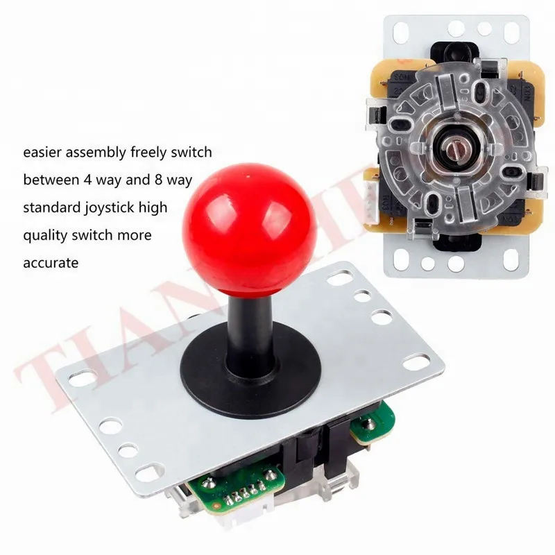 2 Player Arcade DIY Kits Parts led USB Encoder with Arcade Joystick+Chrome plated button with LED Light for Mame Jamma Machine