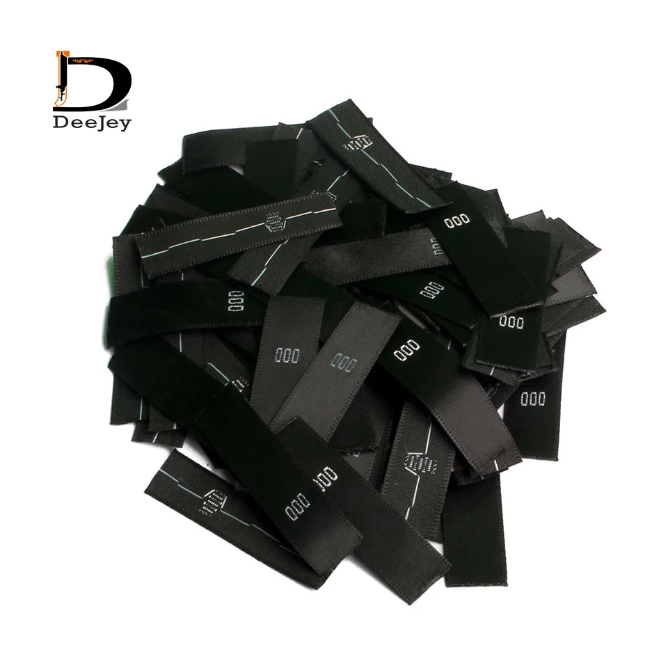 Stock size label tabs 1.2x4cm satin woven size label smooth feeling black baby size label choices NB 000 00 etc.100pcs lot