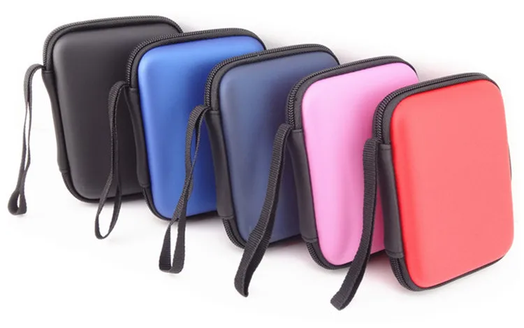 GUANHE 외장 하드 디스크 드라이브, WD 씨게이트 HDD 하드 디스크 드라이브용, 외장 하드 드라이브 파우치 백 커버, 블랙 프로텍터