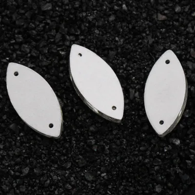 White /Crystal AB Horse Eye Shape Glass Crystal Sew On Rhinestones Flat Base With Two Holes Diy Wedding Dress Accessories