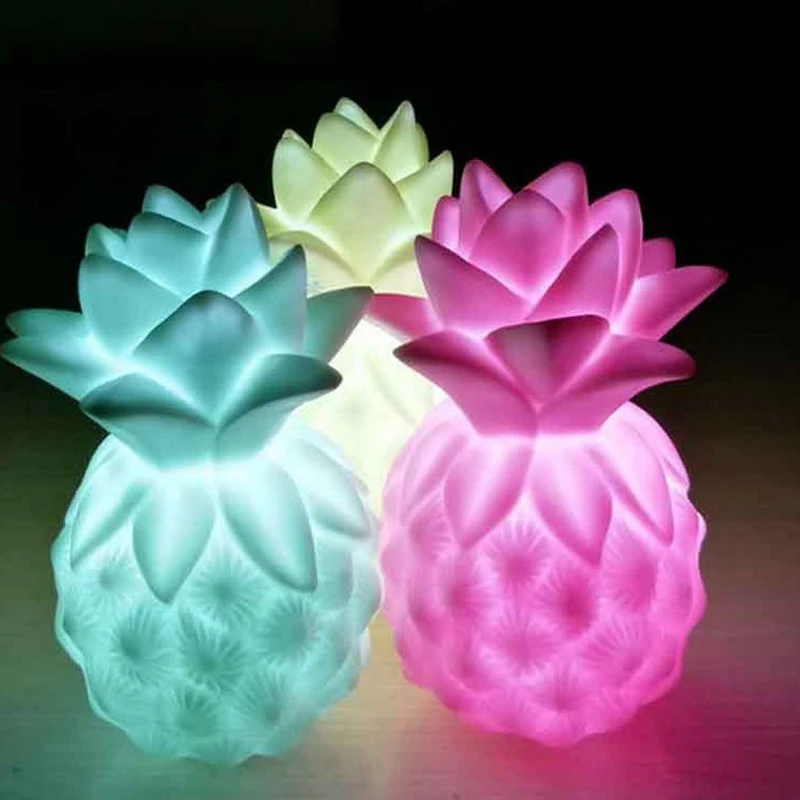 Multi-Colour  Newest LED Pineapple Night Light Table Lamp Mood Lighting Bedside Decor