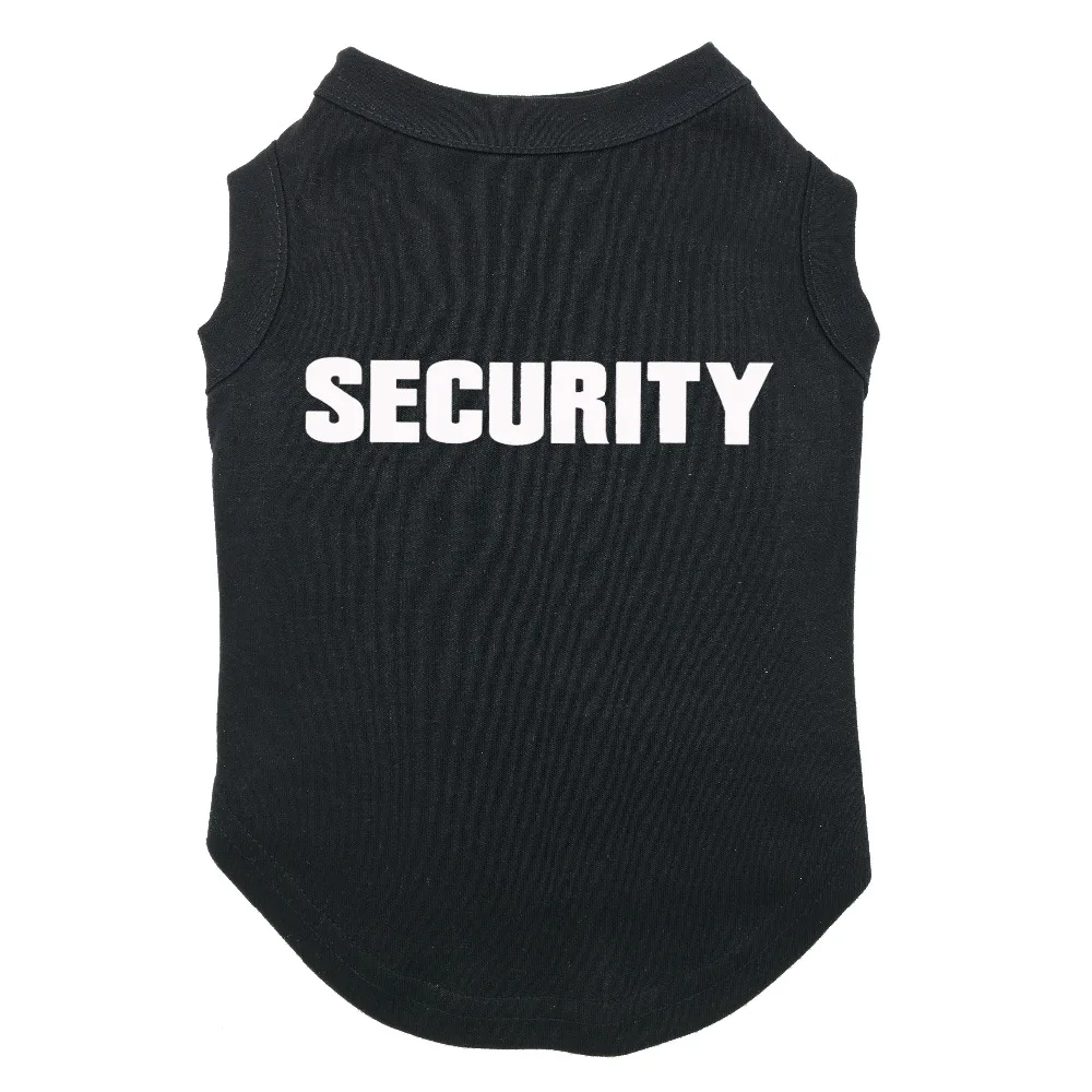 Inexpensive clothing SECURITY Printed T-Shirts Pet Puppy Clothes Shirts Tee Polyester Tank Tees Top for All Seasons Hot sale