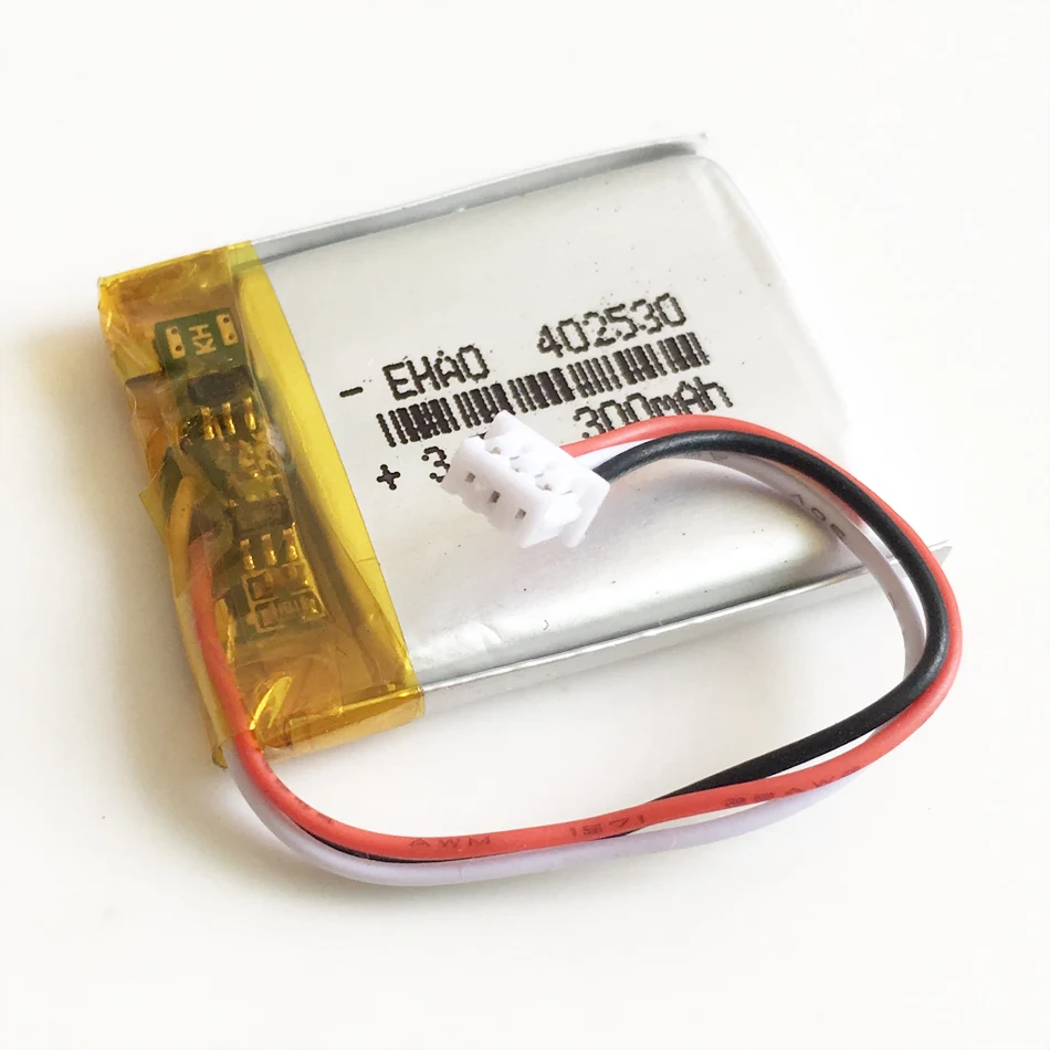 3.7V 300mAh litowo-polimerowa Lipo akumulator 402530 JST 1.25mm 3pin złącze do MP3 GPS Bluetooth zestaw słuchawkowy inteligentny zegarek