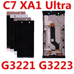 6.0 ''dla SONY Xperia XA1 Ultra G3221 G3212 G3223 G3226 LCD wyświetlacz ekran Digitizer dla Sony C7 montaż dotykowy ramka ekranu C7