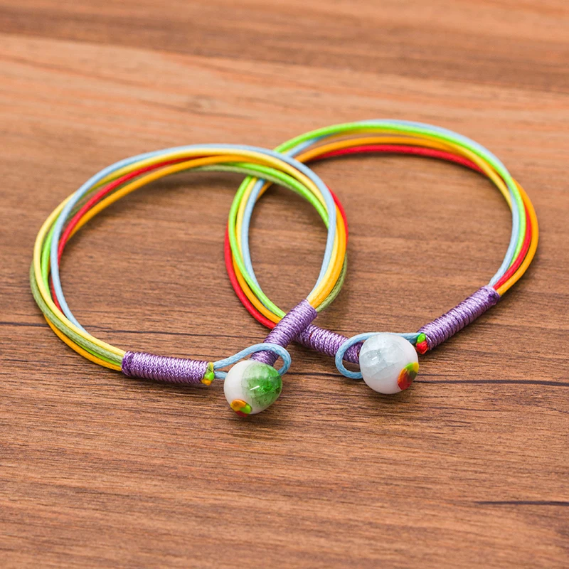 Rainbow Ceramic bracelet Retro style Ceramic DIY Handmade women\'s gift bracelets Bracelets&Bangles #5279