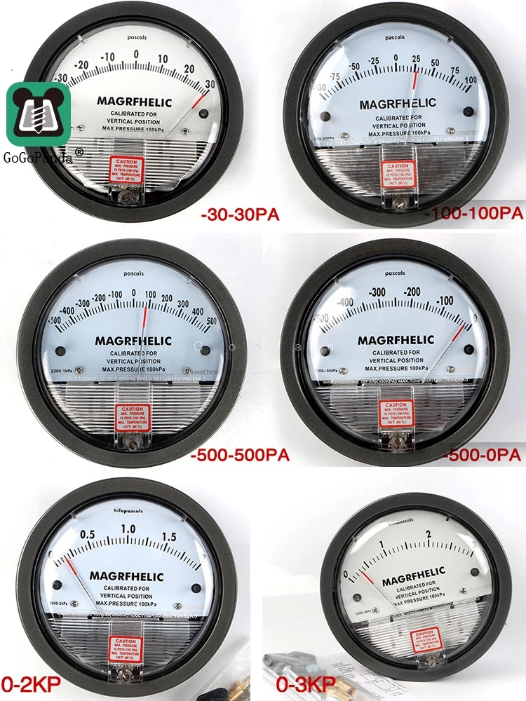 TE2000 Micro Differential Pressure Gauge High Precision Air Differentialvacuum Manometer Micro Measuring Range 0-60PA~0-30KPA