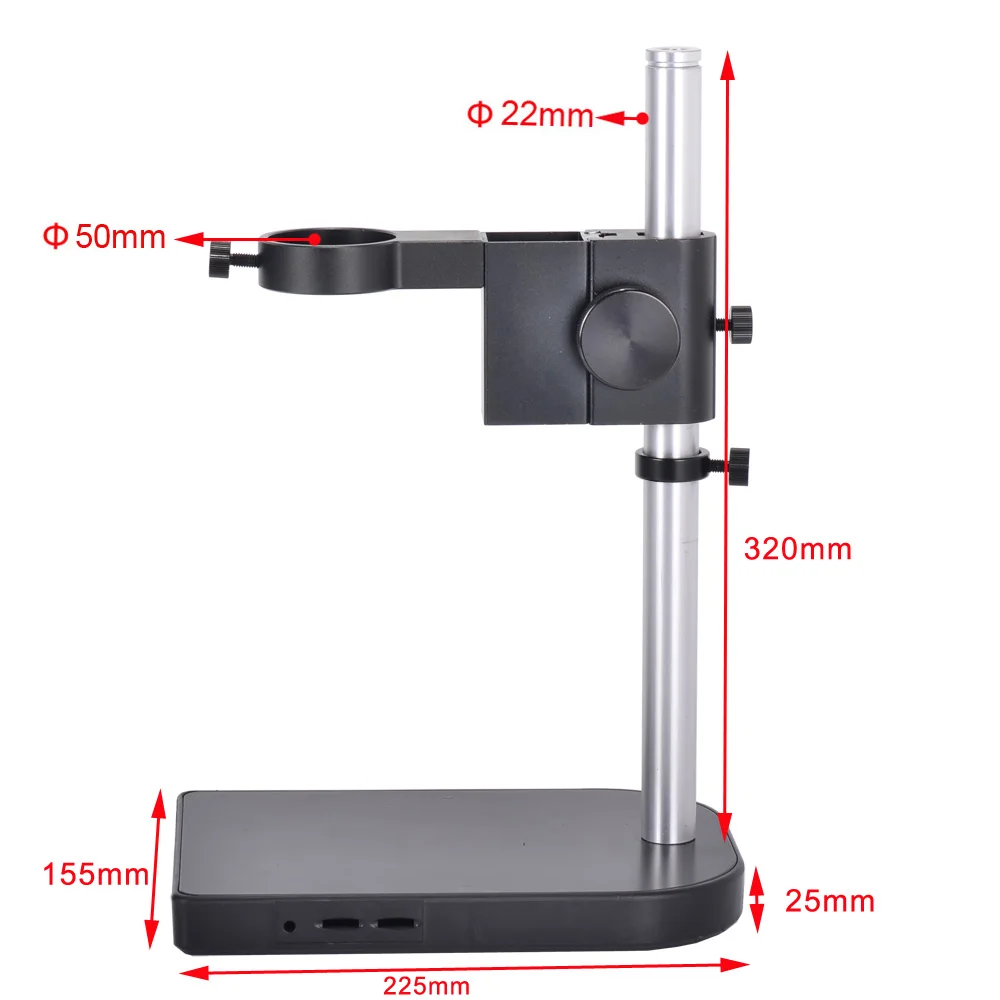 37MP HDMI USB Industrial Electronic Digital Microscope Camera 180X C-mount Zoom Lens 60 LED 8