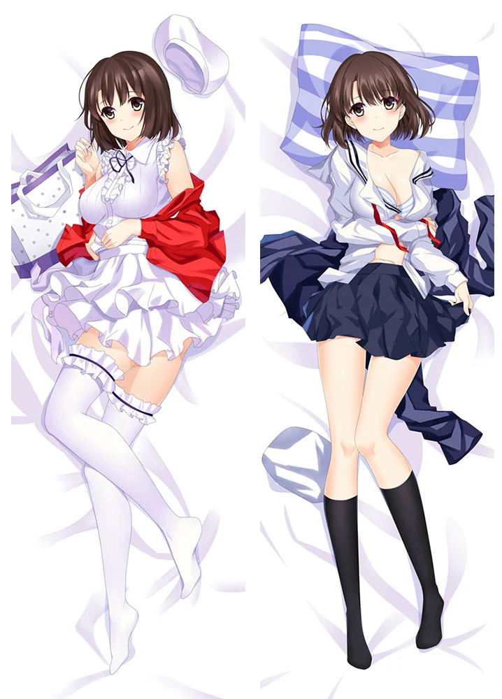 Saenai Heroine no Sodatekata Megumi Kato Japanese Anime Pillow Cover Case Hugging Body Dakimakura 76011