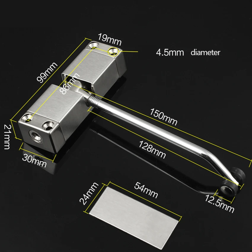 Easy Install Automatic Spring Door Closer,Small Door adjusted Not Positioning Automatic Close The Door Fire Rated Aisle