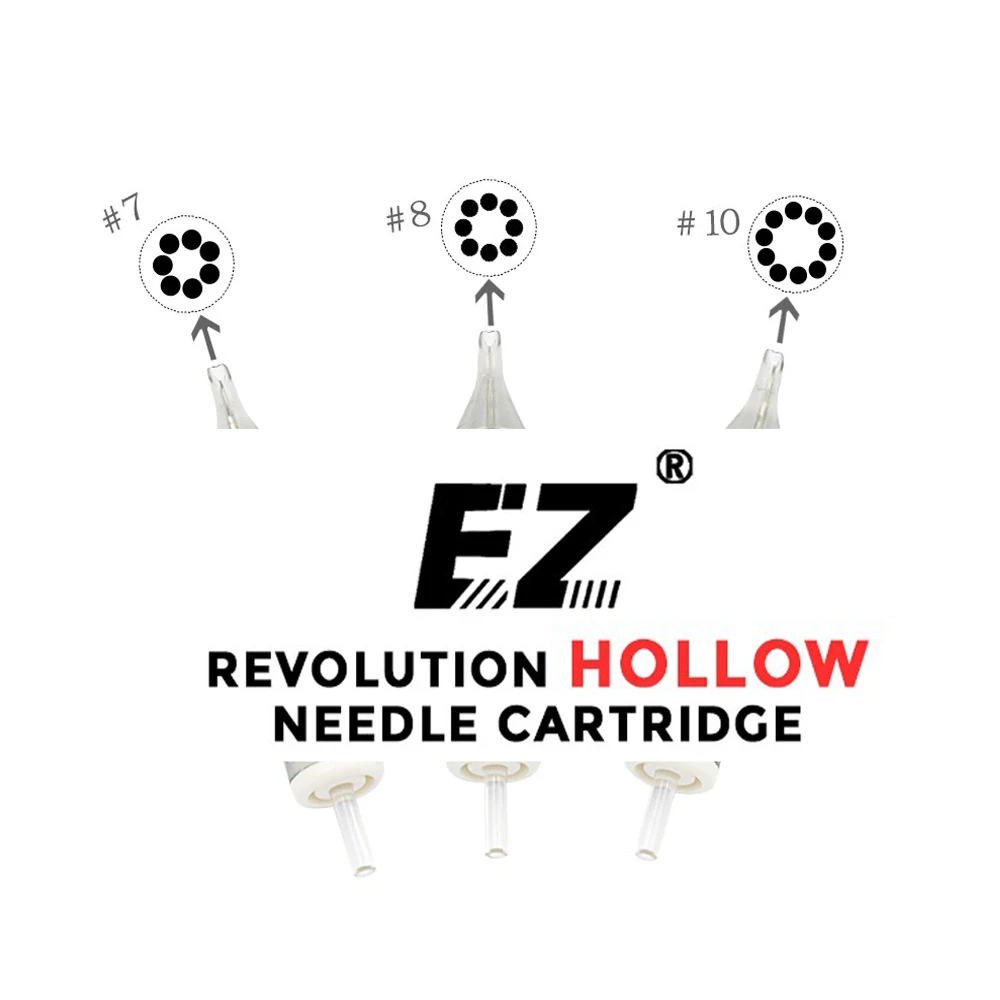 

RC1208HRL EZ Revolution Tattoo Cartridge Needle Hollow Round Liner (HRL) for Rotary Pen Machine Grip 20 Pcs/Box