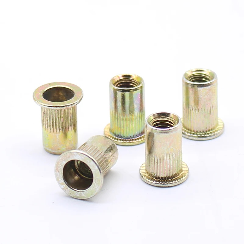 Price For 1 Size 50pcs A Lot Carbon Steel Galvanized Flat Head Rivet Nuts  M3 M4 M5 M6 M8 M10 M12