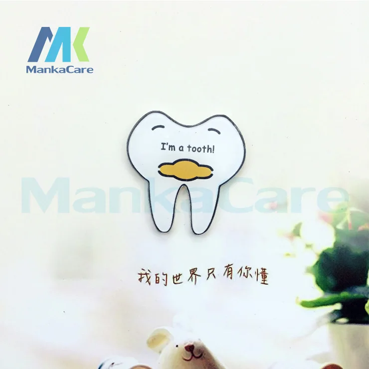 Japanese Harajuku style cartoon Healthy teeth acrylic brooch pin no phone shell DIY patch