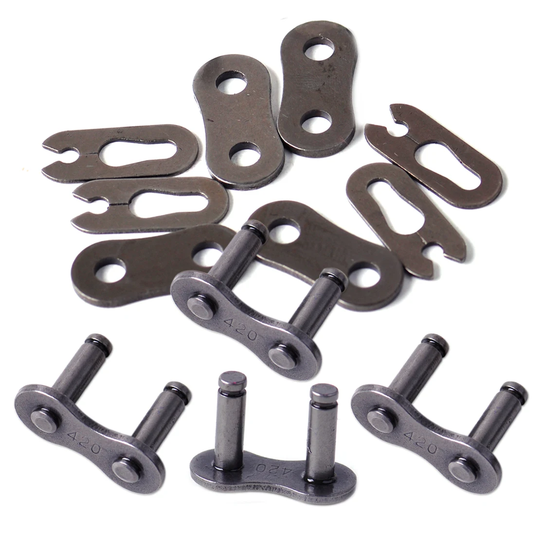 

CITALL 4 Sets 420 Chain Master Link Kit Connector Fit for 50cc 70cc 90cc 110cc 125cc Pit bike Dirt bike ATV Motorbike Bicycle